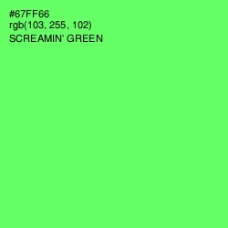 #67FF66 - Screamin' Green Color Image