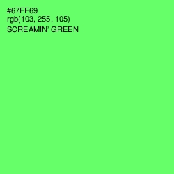 #67FF69 - Screamin' Green Color Image