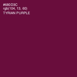 #680D3C - Tyrian Purple Color Image