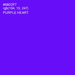 #680DF7 - Purple Heart Color Image