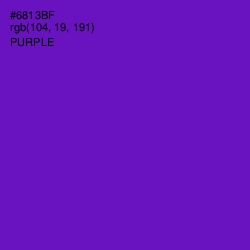 #6813BF - Purple Color Image