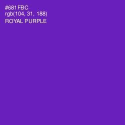 #681FBC - Royal Purple Color Image