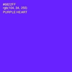 #6822FF - Purple Heart Color Image