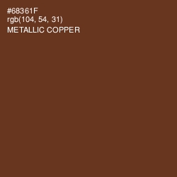 #68361F - Metallic Copper Color Image
