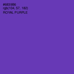 #6839B6 - Royal Purple Color Image