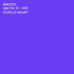#683DF3 - Purple Heart Color Image