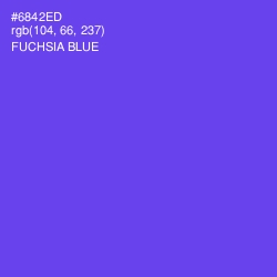 #6842ED - Fuchsia Blue Color Image