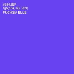 #6842EF - Fuchsia Blue Color Image