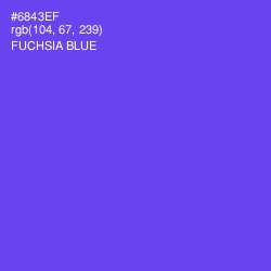 #6843EF - Fuchsia Blue Color Image