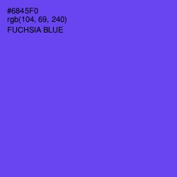 #6845F0 - Fuchsia Blue Color Image