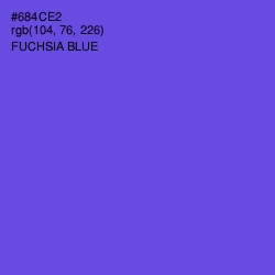 #684CE2 - Fuchsia Blue Color Image