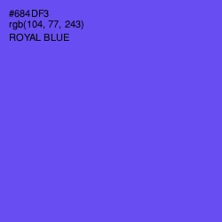 #684DF3 - Royal Blue Color Image