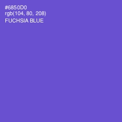 #6850D0 - Fuchsia Blue Color Image