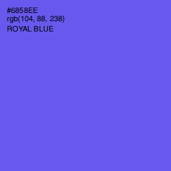 #6858EE - Royal Blue Color Image