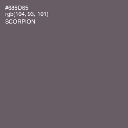 #685D65 - Scorpion Color Image