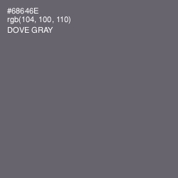 #68646E - Dove Gray Color Image