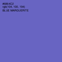 #6864C2 - Blue Marguerite Color Image