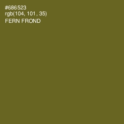 #686523 - Fern Frond Color Image