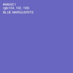 #6866C1 - Blue Marguerite Color Image