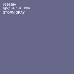 #68688A - Storm Gray Color Image