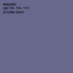 #68688D - Storm Gray Color Image