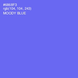 #6868F3 - Moody Blue Color Image
