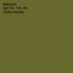 #686A2D - Fern Frond Color Image