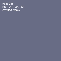 #686D85 - Storm Gray Color Image