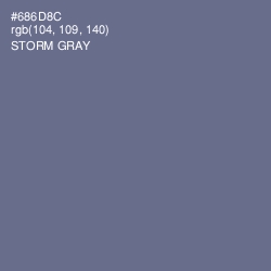 #686D8C - Storm Gray Color Image