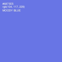 #6875E5 - Moody Blue Color Image