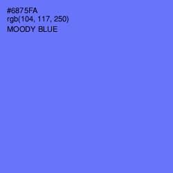 #6875FA - Moody Blue Color Image