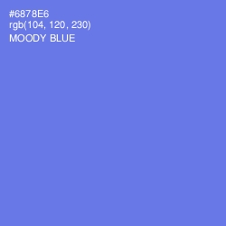 #6878E6 - Moody Blue Color Image