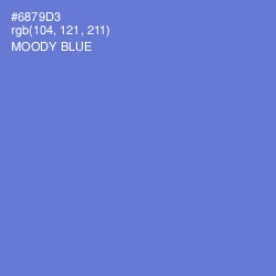 #6879D3 - Moody Blue Color Image