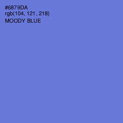 #6879DA - Moody Blue Color Image
