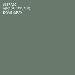 #687A6C - Dove Gray Color Image