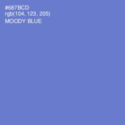 #687BCD - Moody Blue Color Image