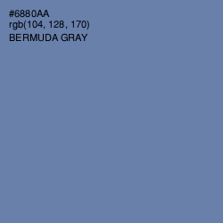 #6880AA - Bermuda Gray Color Image