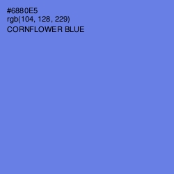 #6880E5 - Cornflower Blue Color Image
