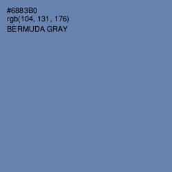 #6883B0 - Bermuda Gray Color Image