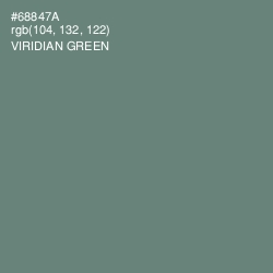 #68847A - Viridian Green Color Image
