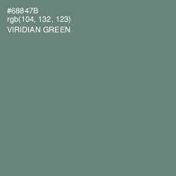 #68847B - Viridian Green Color Image