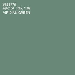 #688776 - Viridian Green Color Image