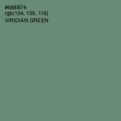 #688B74 - Viridian Green Color Image