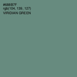 #688B7F - Viridian Green Color Image