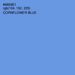 #6898E1 - Cornflower Blue Color Image