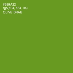 #689A22 - Olive Drab Color Image