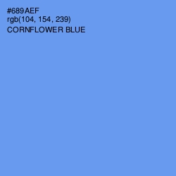 #689AEF - Cornflower Blue Color Image