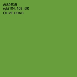 #689E3B - Olive Drab Color Image