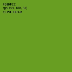 #689F22 - Olive Drab Color Image