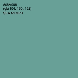 #68A098 - Sea Nymph Color Image